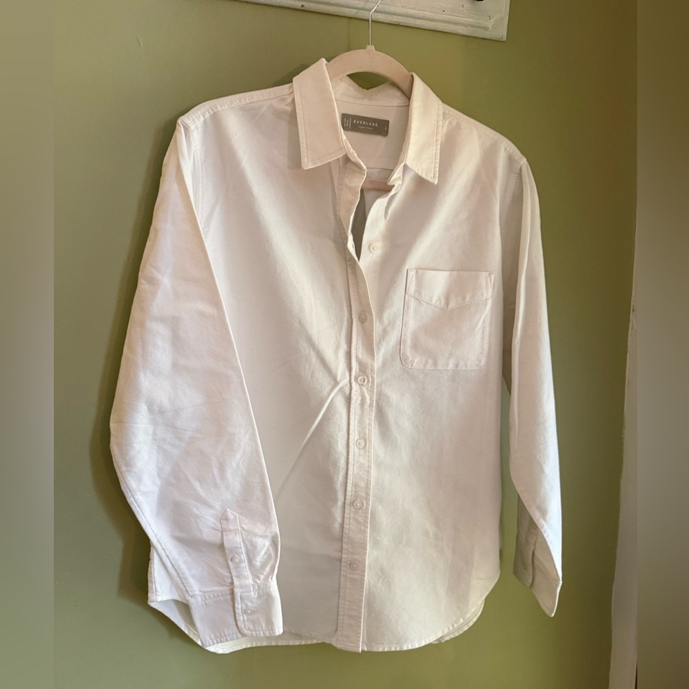 Everlane Everyday Oxford Shirt White size 8